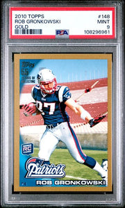 Rob Gronkowski 2010 Topps Gold RC PSA 9
