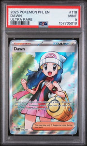 Dawn Pokémon Phantasmal Flames Ultra Rare Trainer #118/094 PSA 9