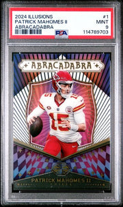 Patrick Mahomes II 2024 Panini Illusions Abracadabra PSA 9