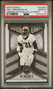 Will Anderson Jr. 2023 Panini Legacy Under the Lights Black & White SP PSA 10