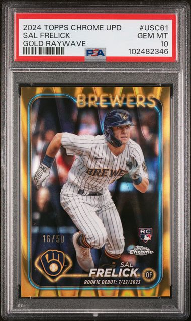 Sal Frelick 2024 Topps Chrome Update Gold Raywave 