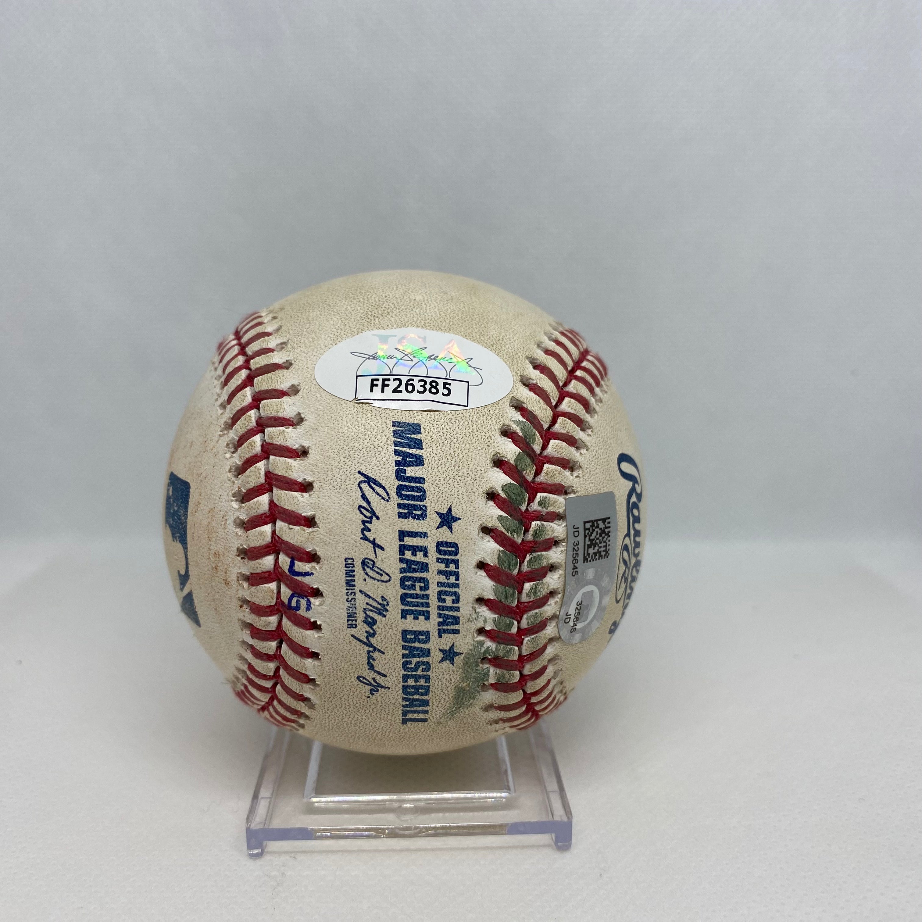 CC Sabathia Autographed MLB Game Used Ball Strikes 1 & 2 Of Strikeout 3,000 04/30/19