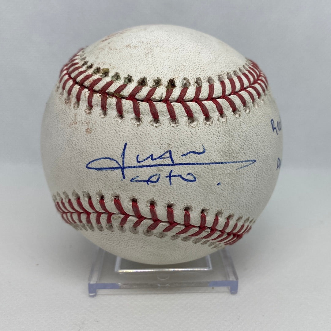 Juan Soto MLB Game Used Double Signed Baseball 8/4/18 Career