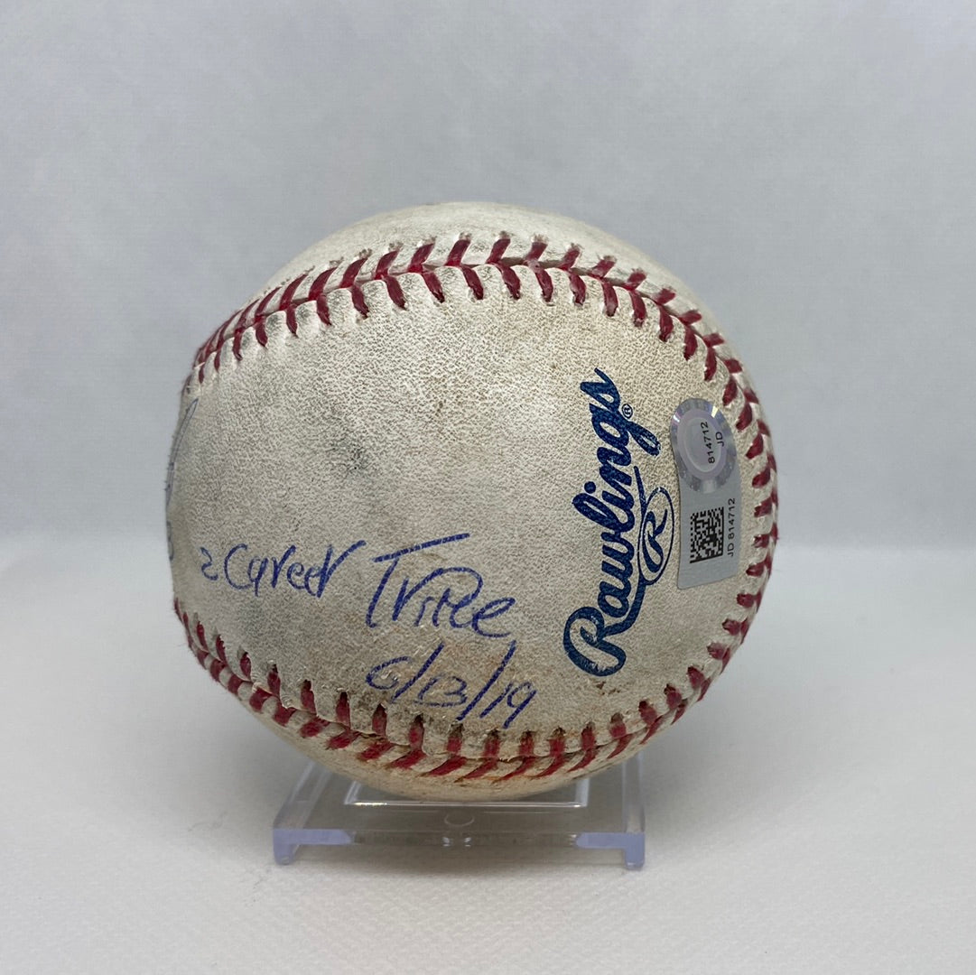 Fernando Tatis Jr. Autographed MLB Game Used Triple Career hit 39 Triple 2  06/13/19