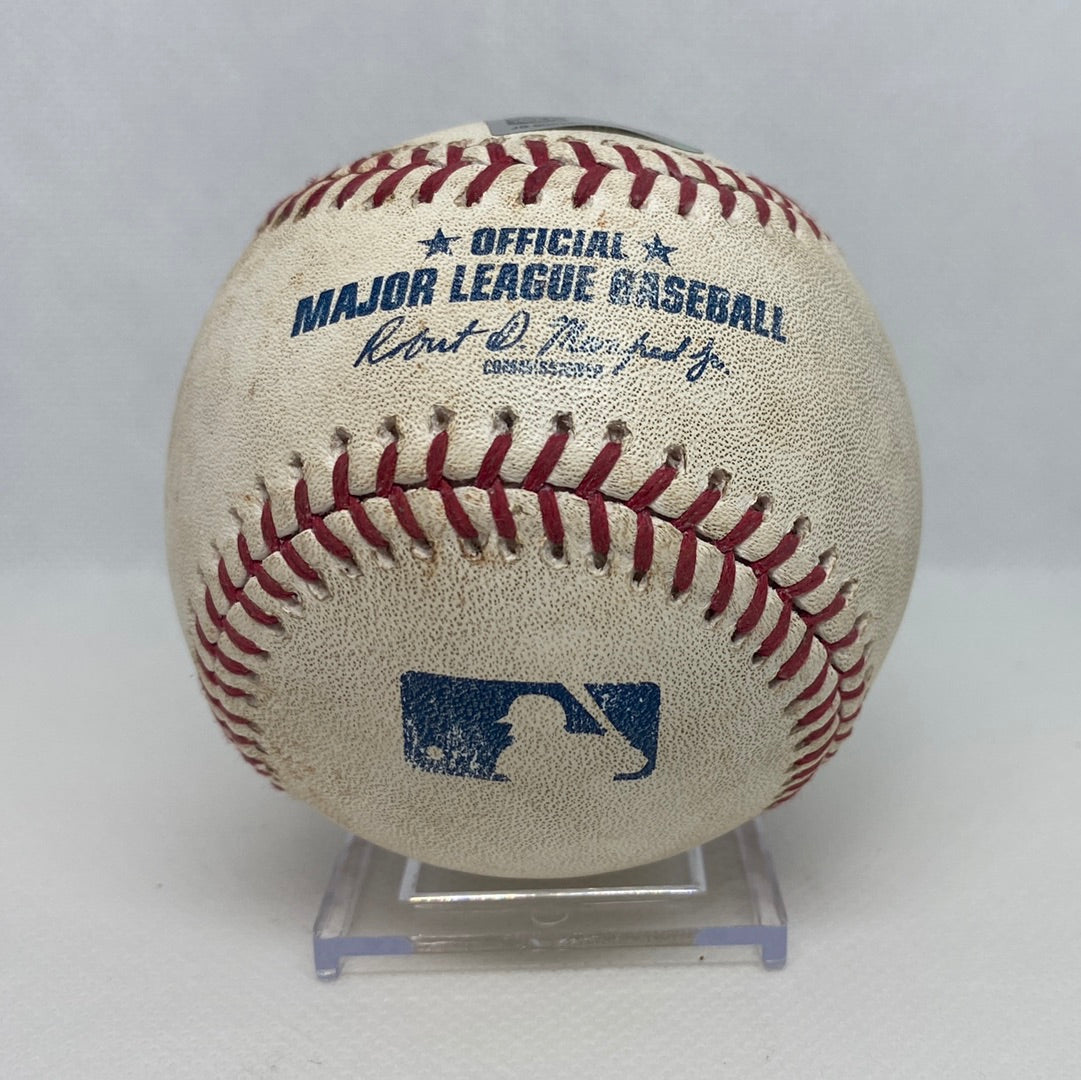 Adrian Beltre Autographed MLB Game Used Double Career Hit 3012 Double 607 RBI 1616 08/12/17