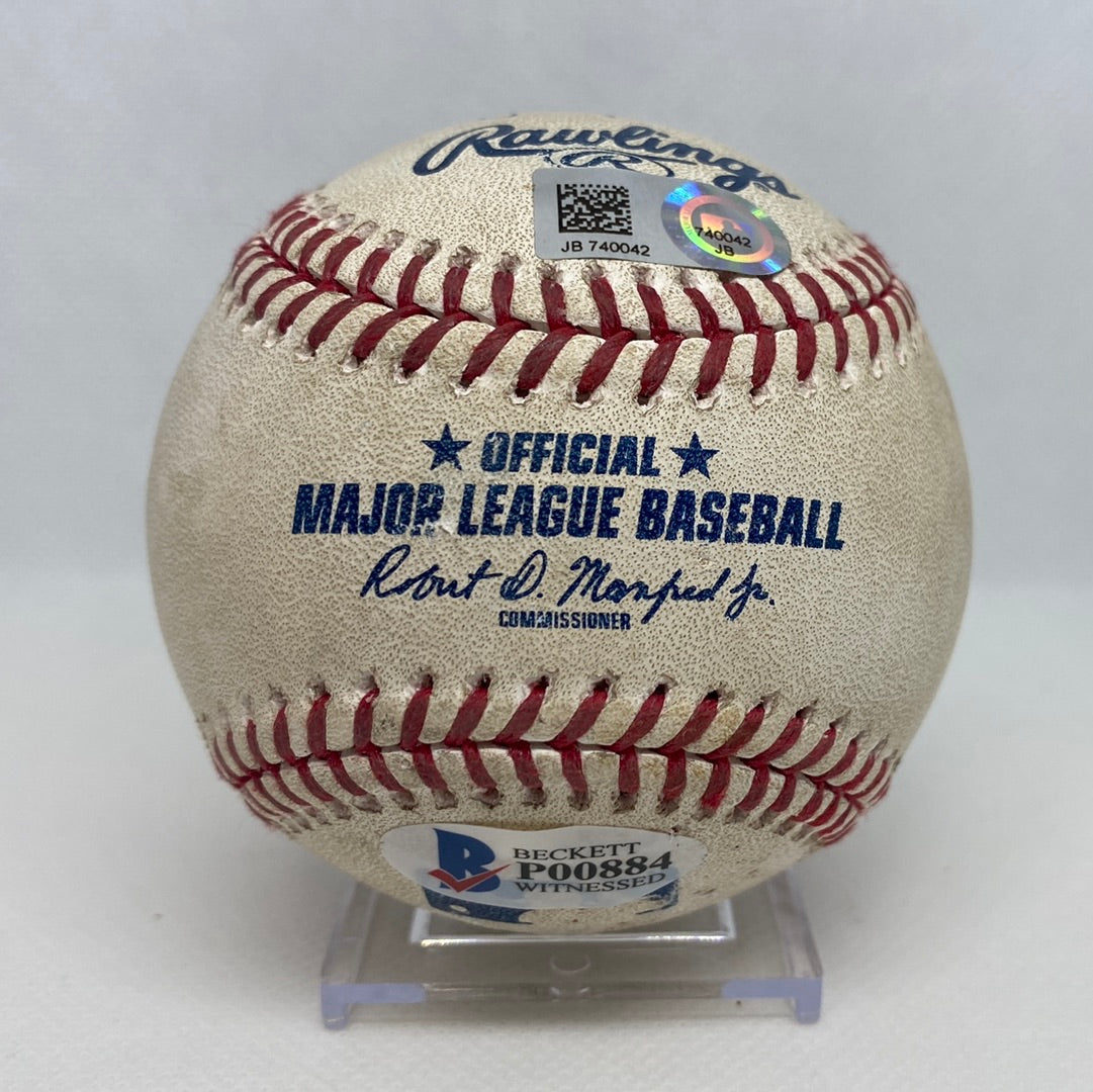 Juan Soto Autographed MLB Game Used Triple Career Hit 159 Triple 2 05/23/19