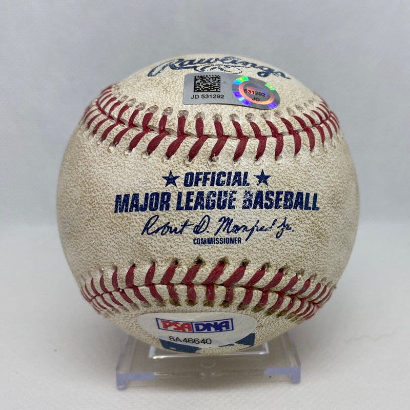 Cody Bellinger Autographed MLB Game Used Triple Career Hit 290 Triple 12 RBI 190 04/06/19