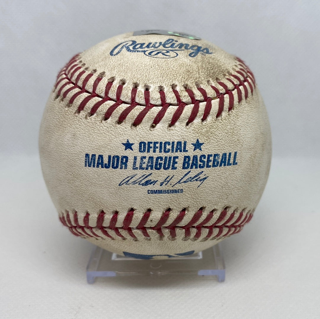 Derek Jeter MLB Game Used Double Career Hit 3170 Double 503 06/13/12