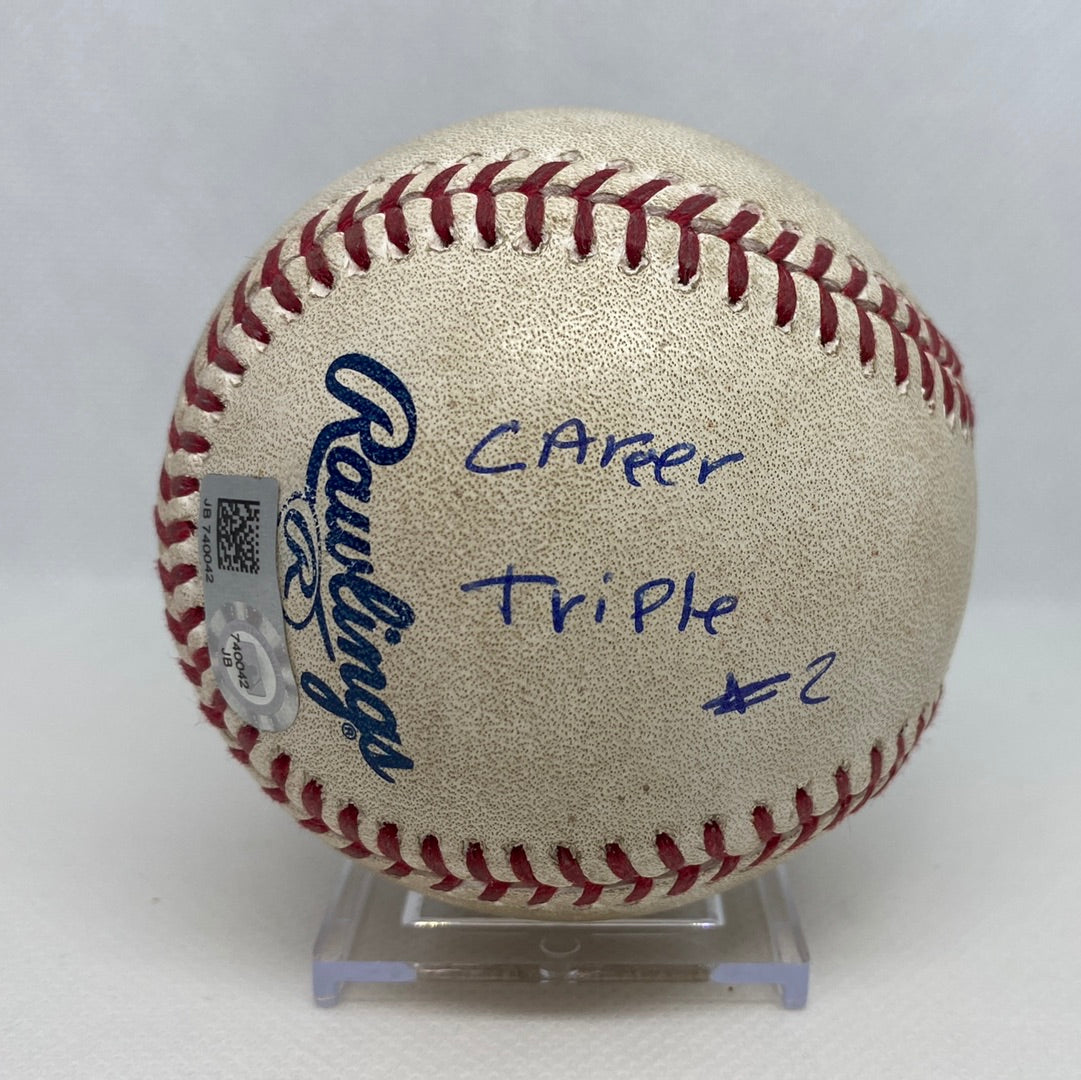 Juan Soto Autographed MLB Game Used Triple Career Hit 159 Triple 2 05/23/19