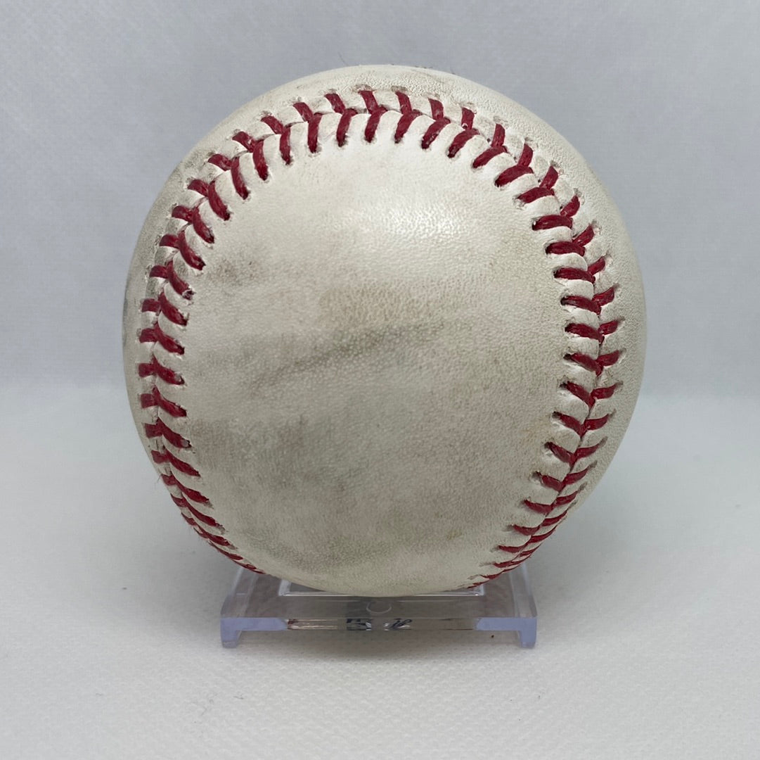 Shohei Ohtani Autographed MLB Game Used Single Career Hit 8 RBI 8 04/11/18