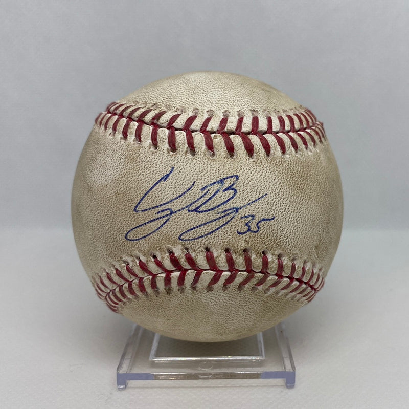 Cody Bellinger Autographed MLB Game Used Triple Career Hit 155 Triple 