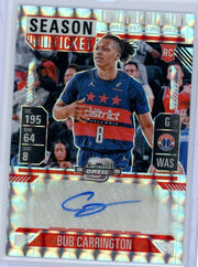 Bub Carrington 2024-25 Panini Mosaic Rookie Season Ticket Variations Auto RC