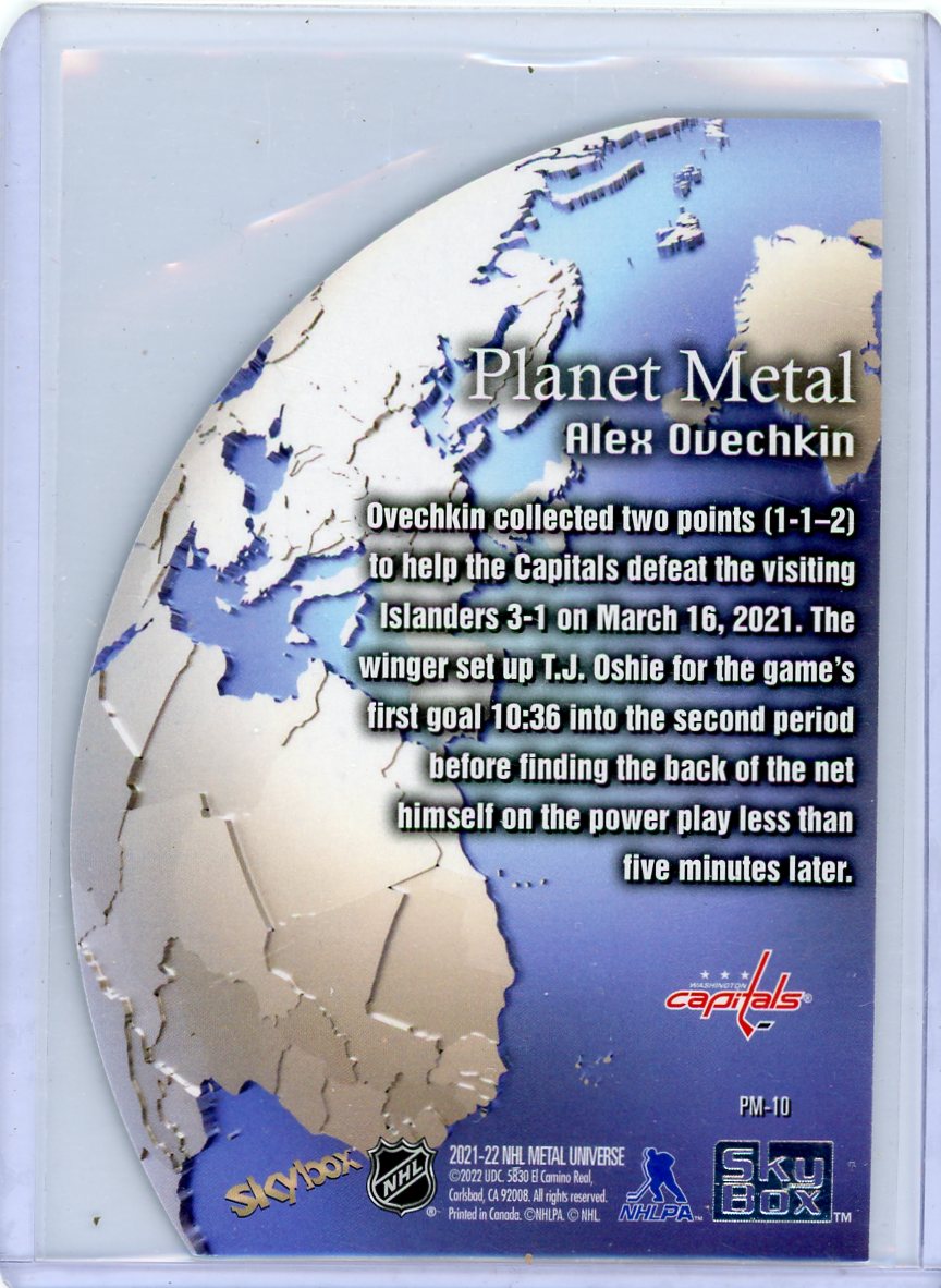 Alex Ovechkin 2021-22 Metal Universe Planet Metal Gold