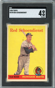Red Schoendienst 1958 Topps SGC 4