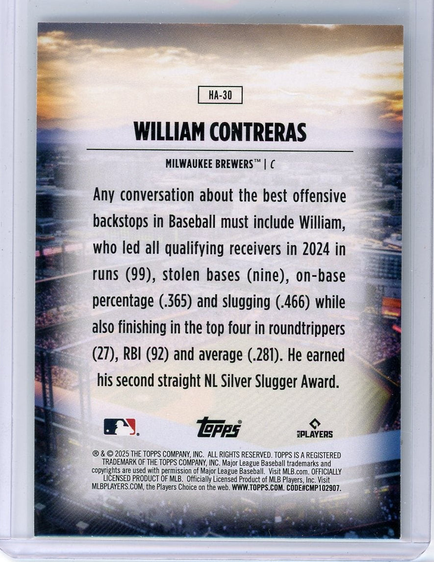 William Contreras 2025 Topps Home Field Advantage