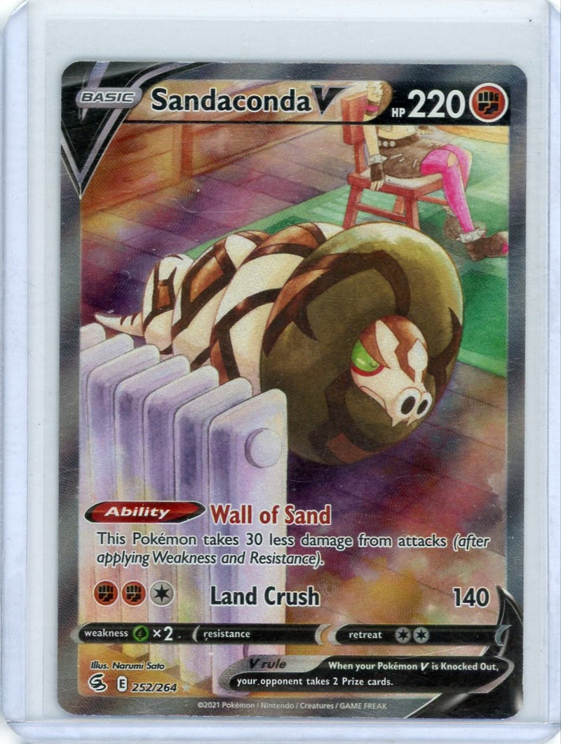Sandaconda V 2022 Pokemon Fusion Strike rare holo 