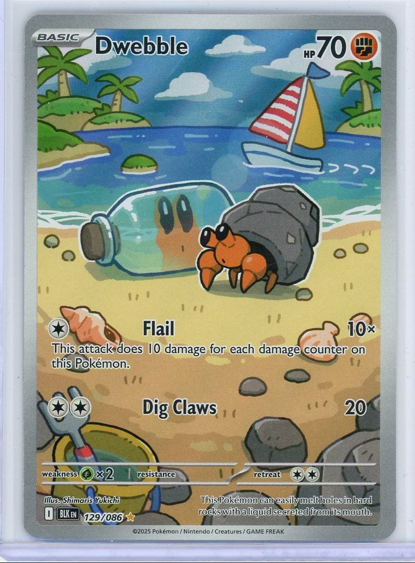 Dwebble Shell Dwebble Pokémon Black Bolt Illustration Rare #129/086 – Piece Of The Game