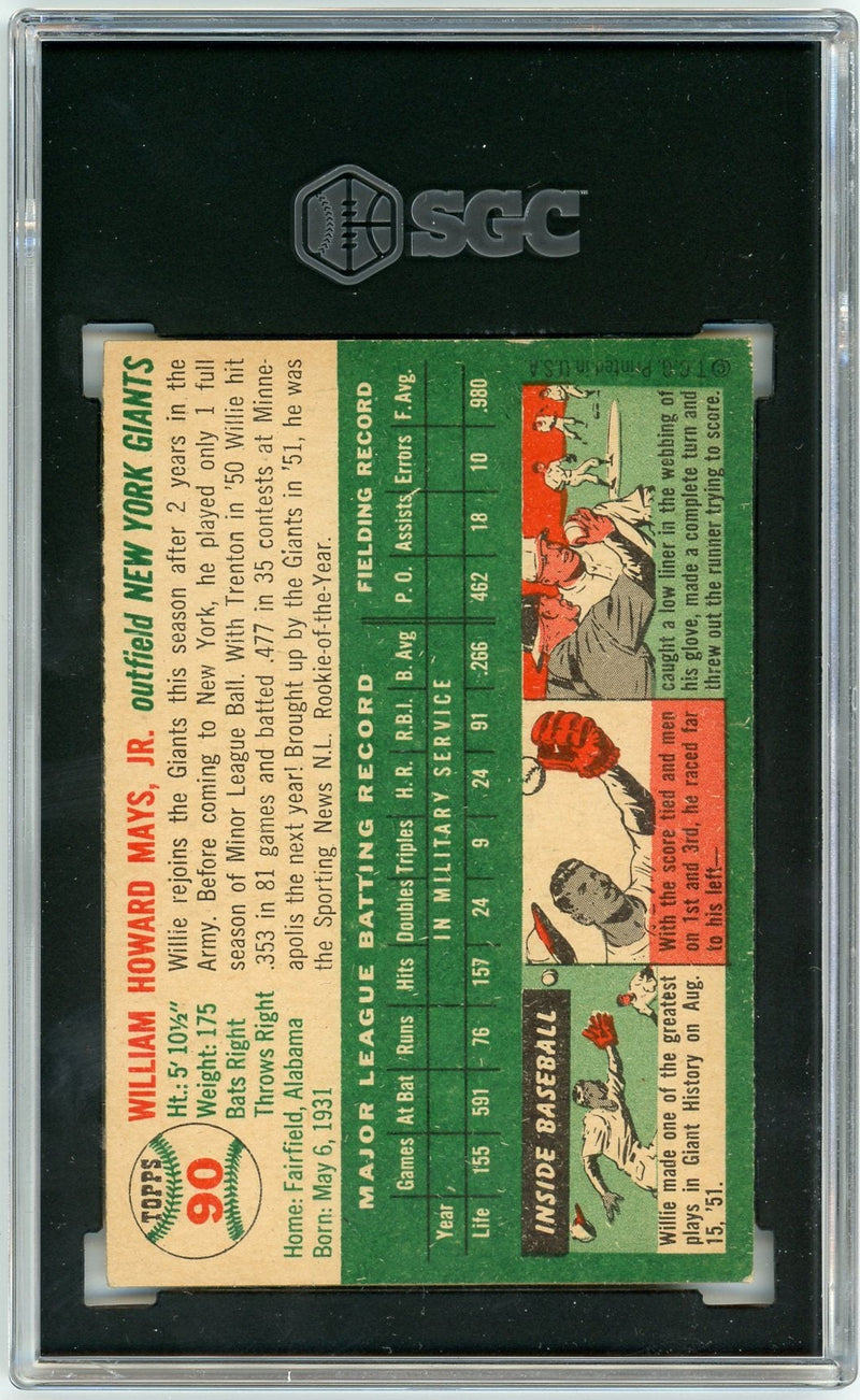 Willie Mays 1954 Topps SGC Authentic