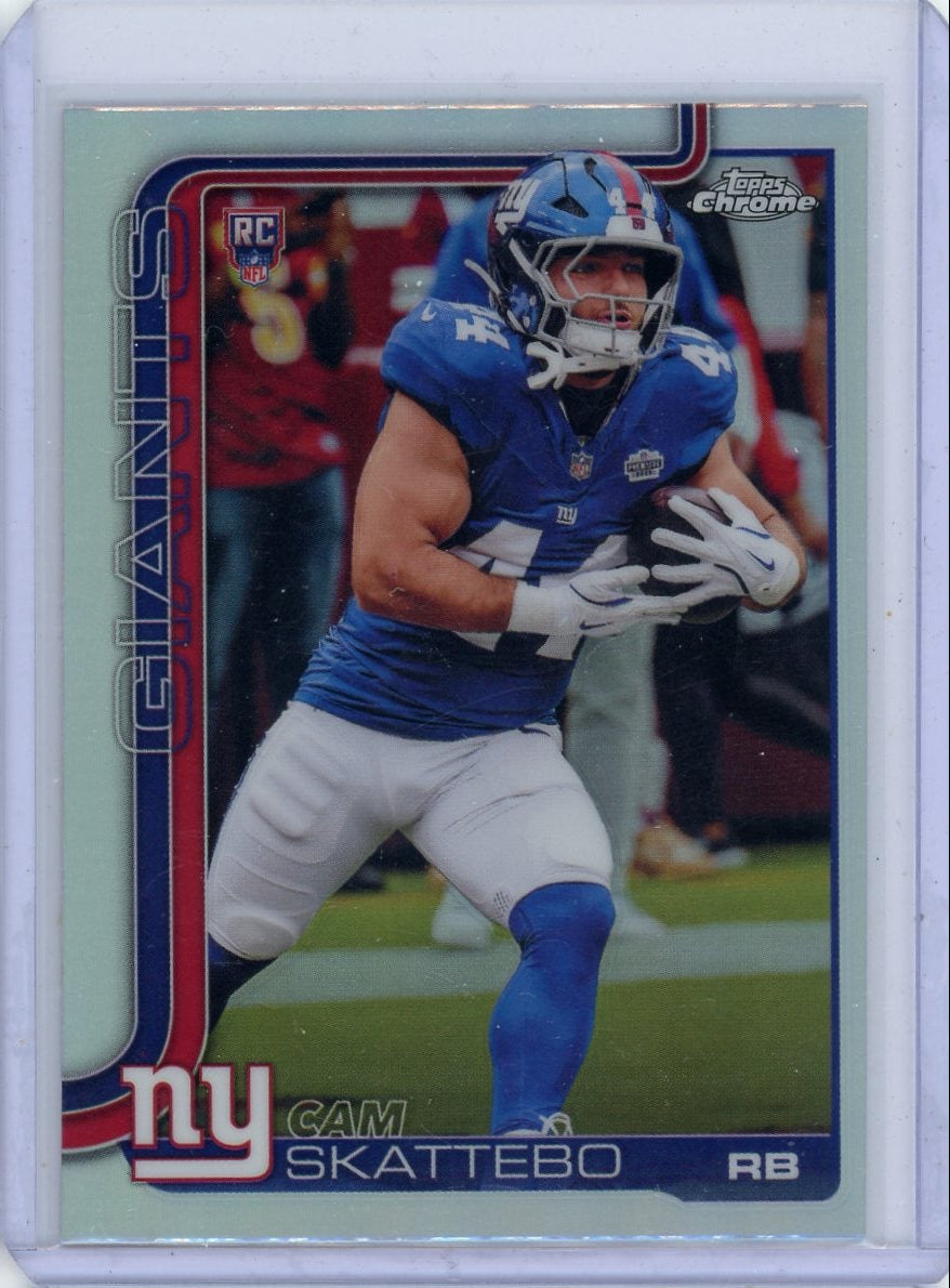 Cam Skattebo 2025 Topps Chrome Rookie Refractor