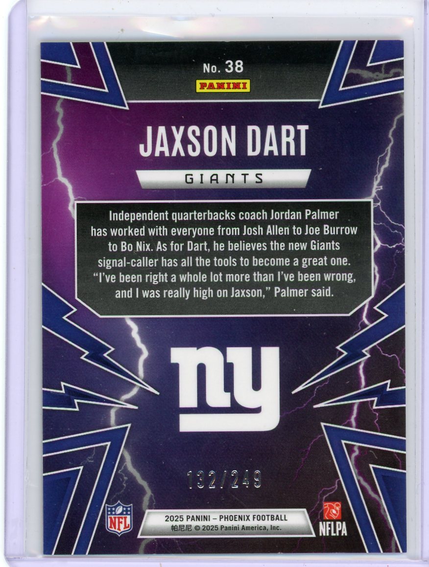 Jaxson Dart 2025 Phoenix Thunderbirds Red #'d 132/249