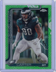 Jalen Carter 2025 Topps Chrome Green Leather Refractor #'d 49/99