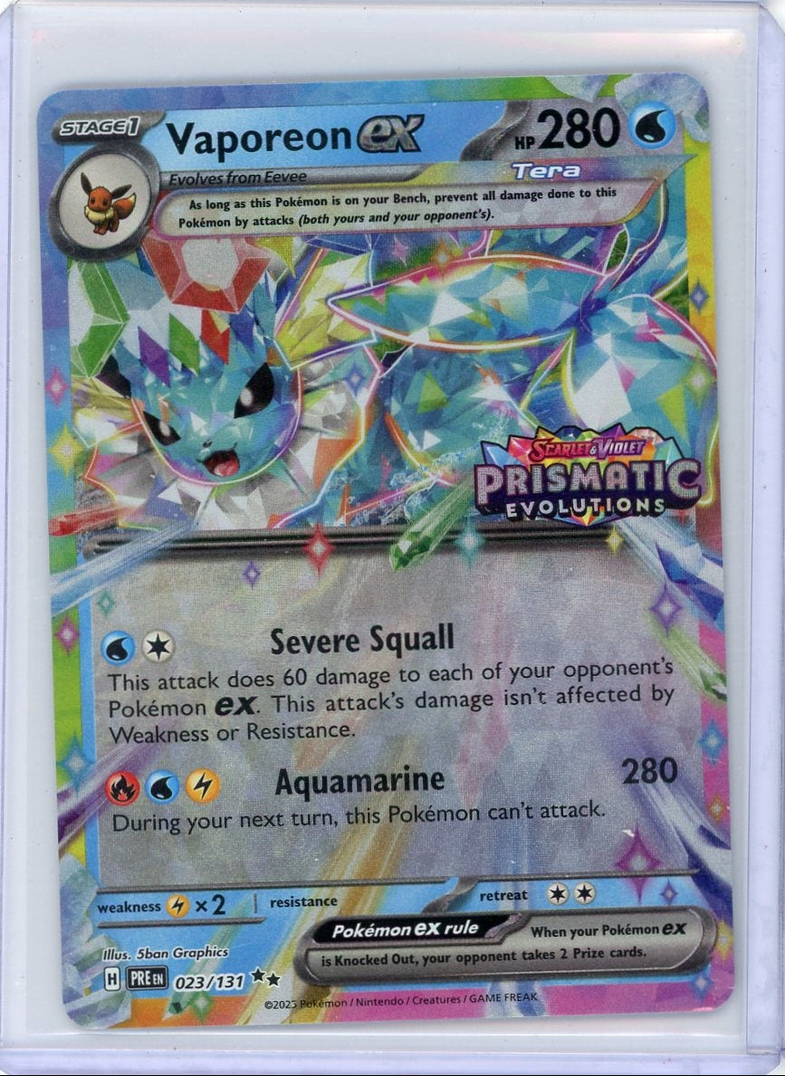 Vaporeon ex [Stamped] #23 Pokemon Prismatic Evolutions