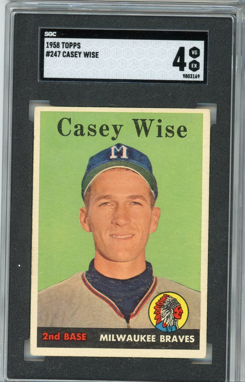Casey Wise 1958 Topps SGC 4