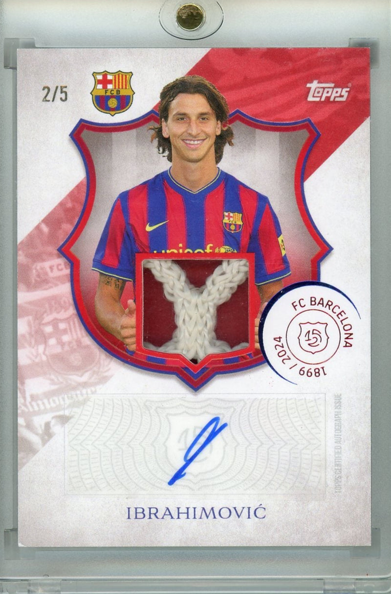 Zlatan Ibrahimovic 2025 Topps FC Legacy autograph net relic 
