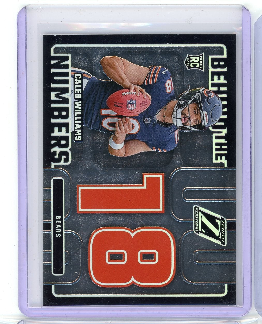 Caleb Williams 2024 Panini Zenith Behind The Numbers