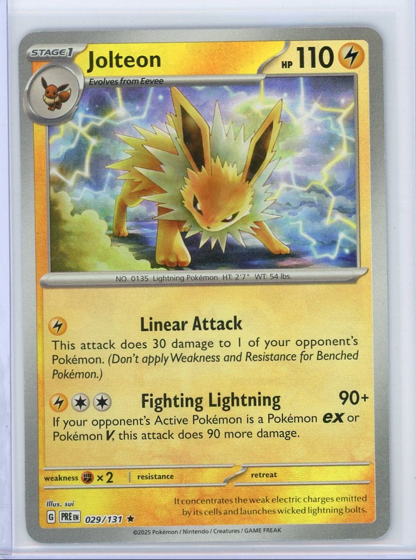 Jolteon Pokémon Prismatic Evolutions Masterball #029/131
