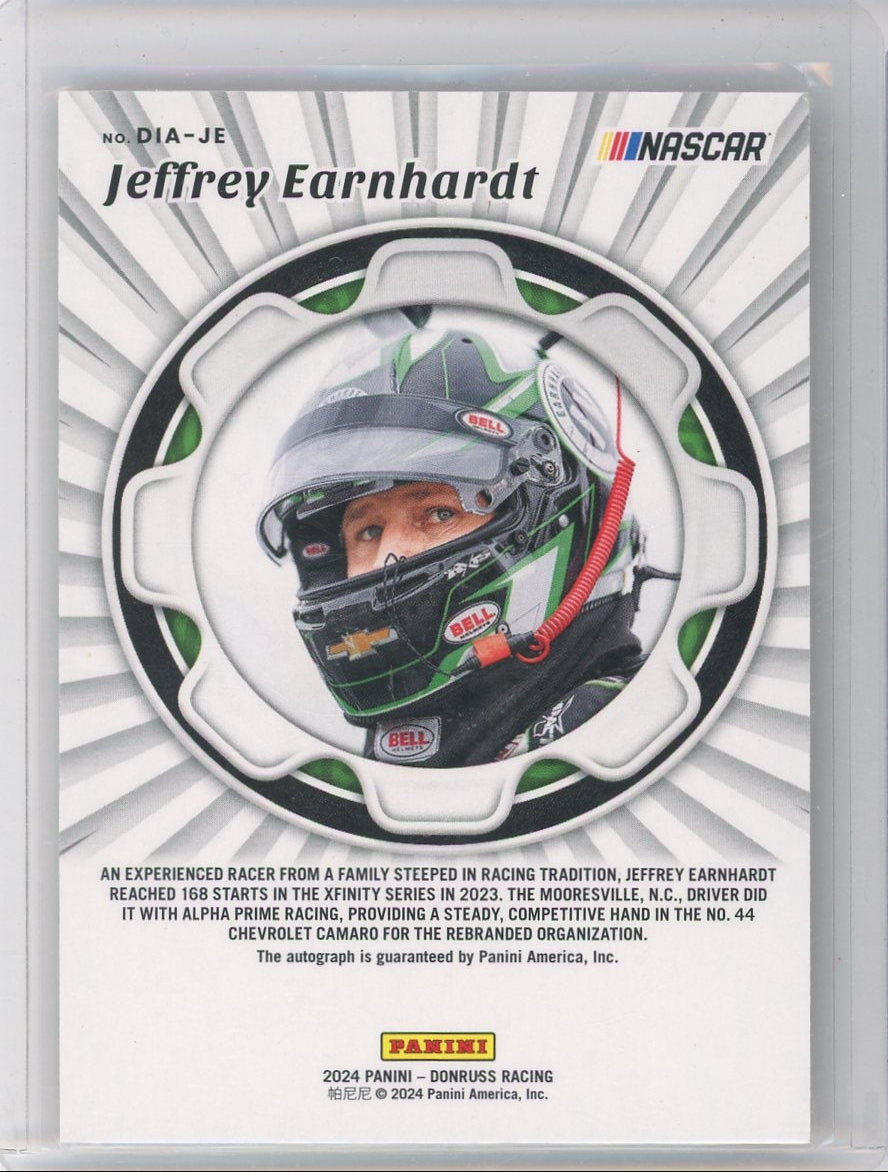 Jeffrey Earnhardt 2024 Panini Donruss Dialed In autograph orange #'d 21/25
