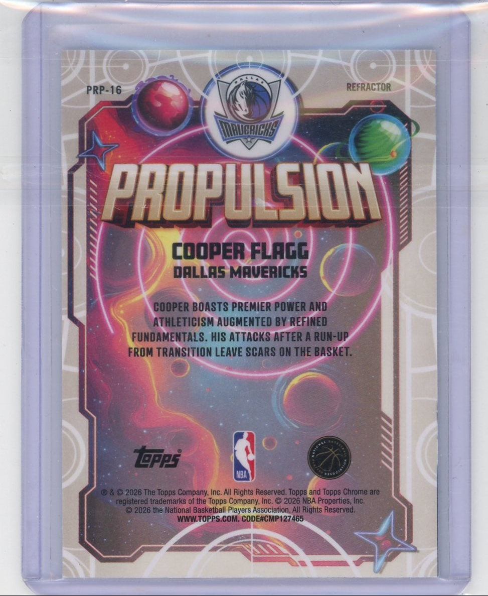 Cooper Flagg 2025-26 Topps Cosmic Chrome Propulsion Rookie