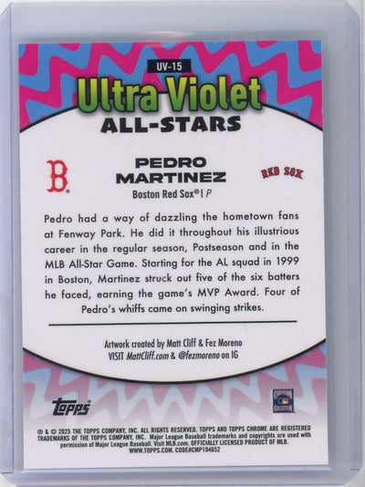 Pedro Martinez 2025 Topps Chrome Ultraviolet SP