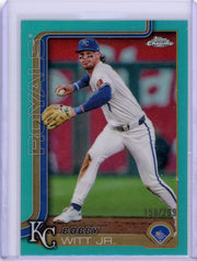 Bobby Witt Jr. 2025 Topps Chrome teal refractor #'d 158/299