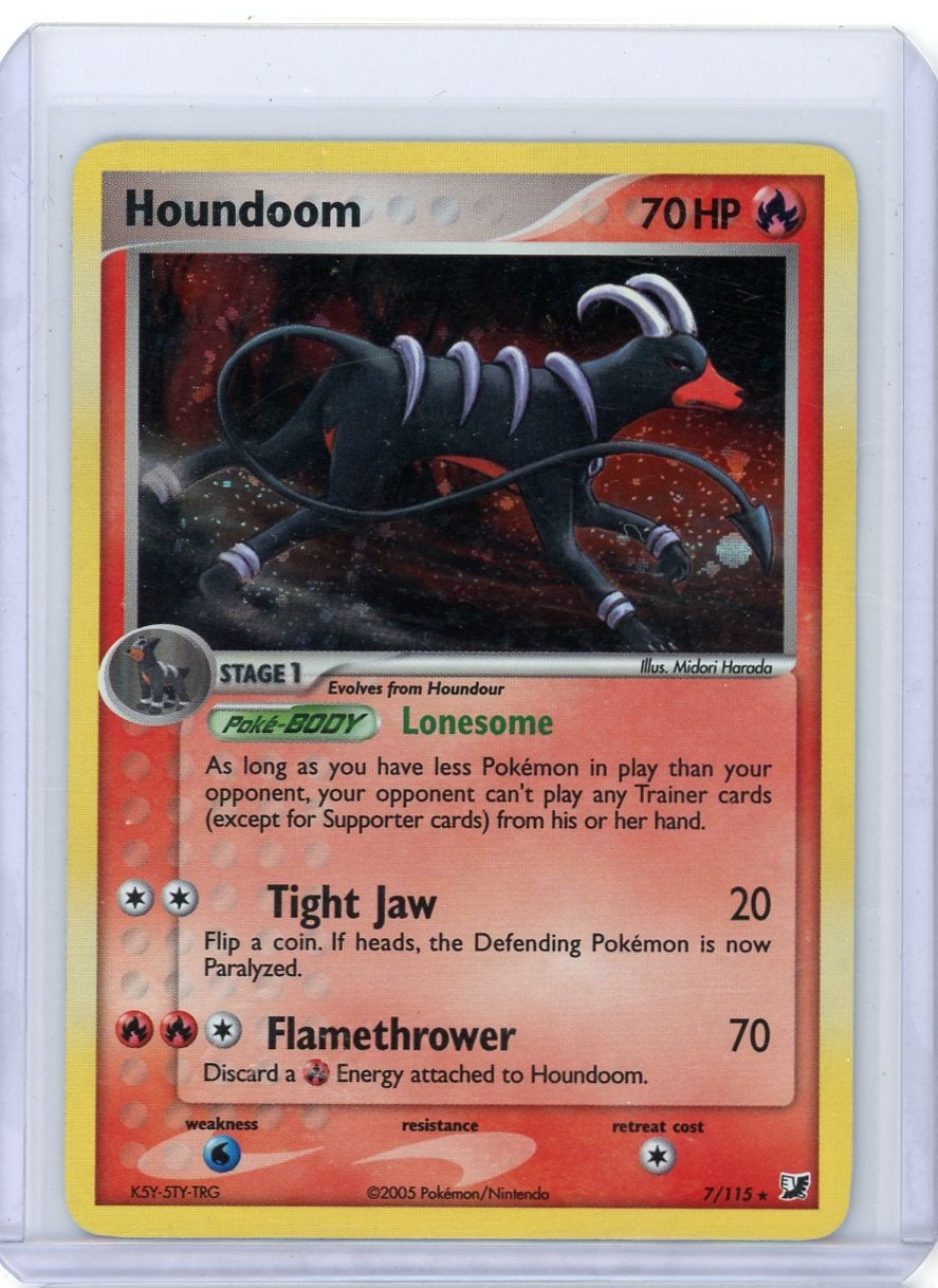 Houndoom 2005 Pokemon Unseen Forces holo #7/115 DMG