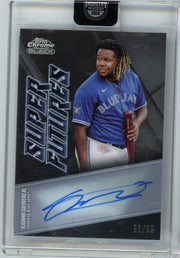 Vladimir Guerrero Jr. 2021 Topps Chrome Black Super Futures Auto #'d 58/99