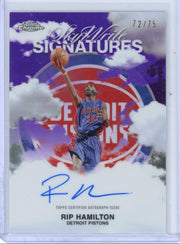 Rip Hamilton 2025 Topps Chrome Skywrite Signatures Autograph Purple #'d 72/75
