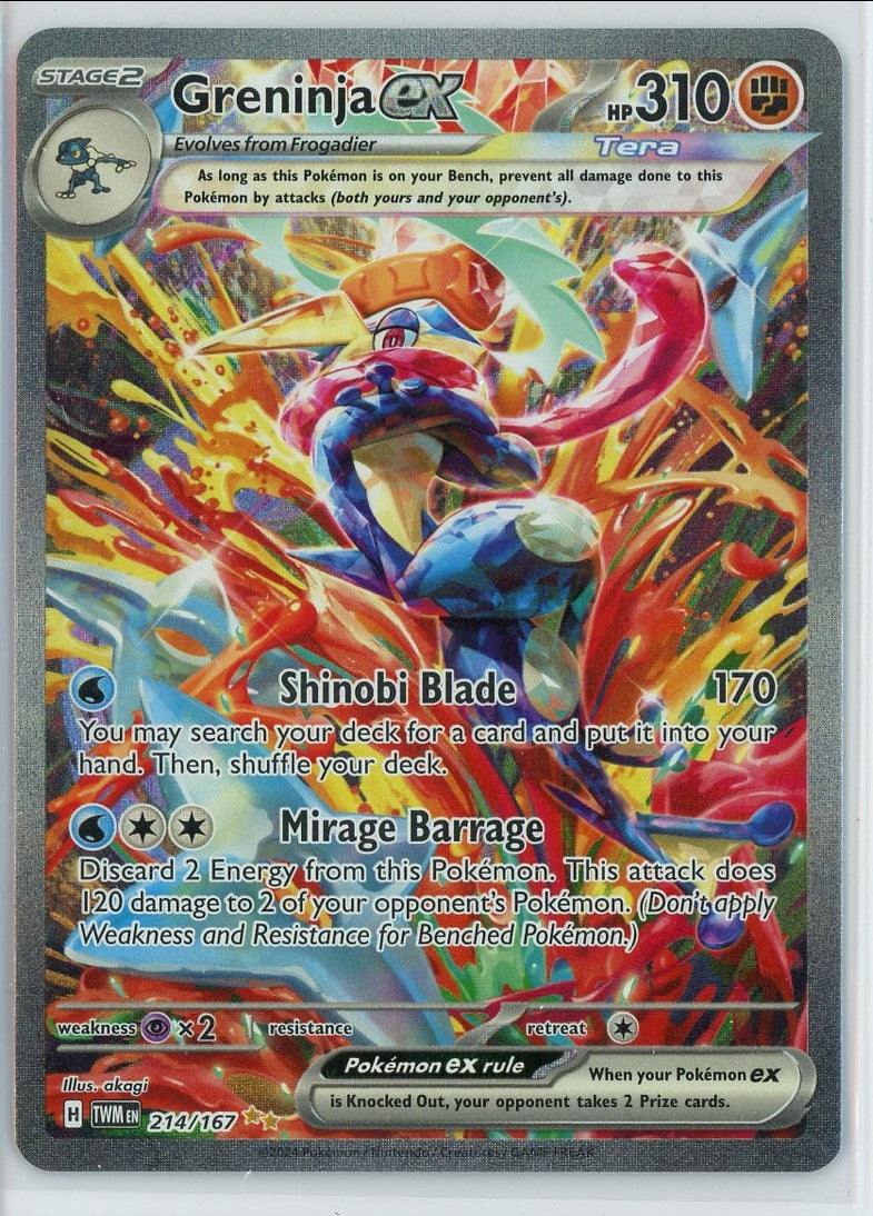 Greninja ex Pokémon Twilight Masquerade Special Illustration Rare #214/167