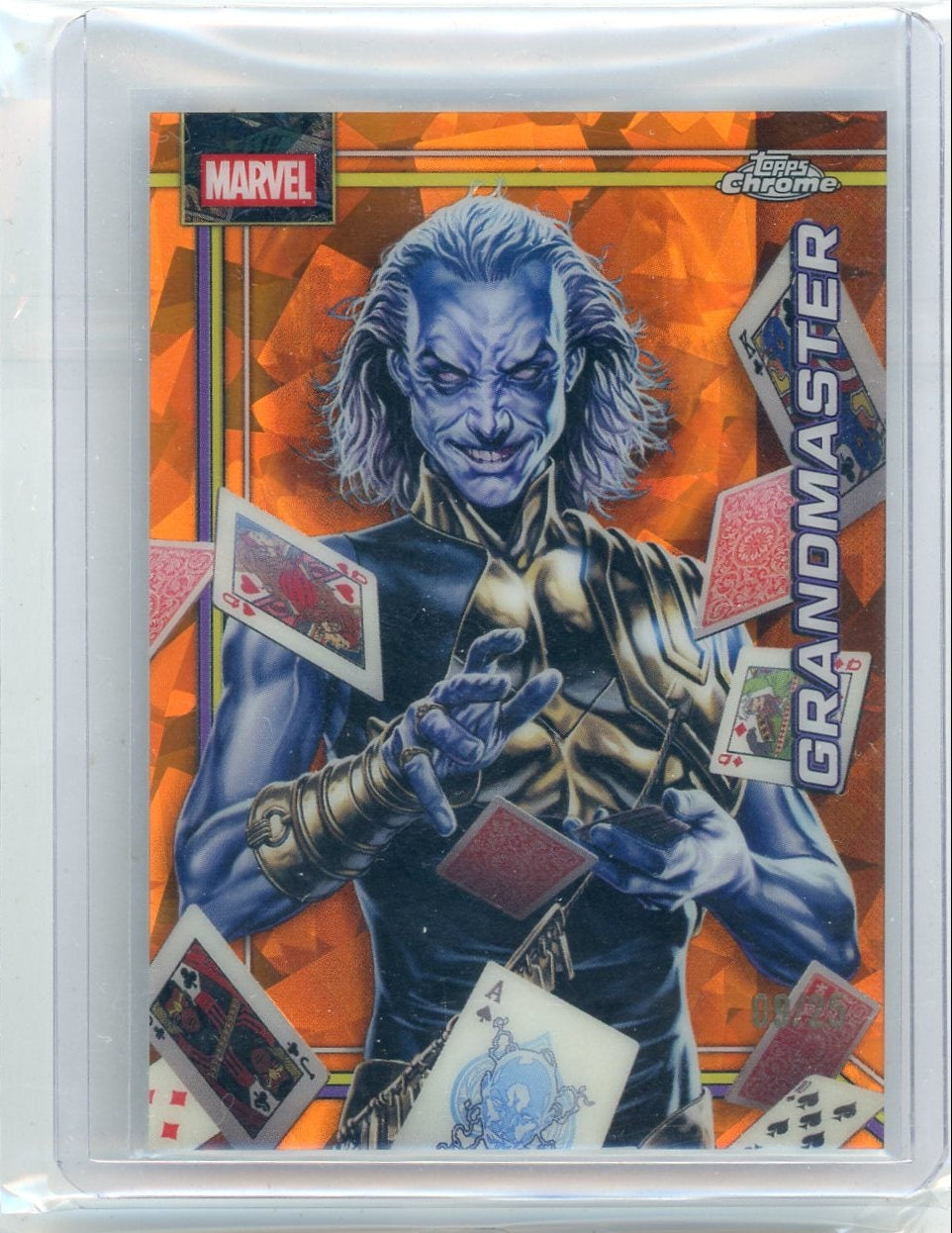 Grandmaster 2026 Topps Chrome Marvel Sapphire Orange #'d 09/25