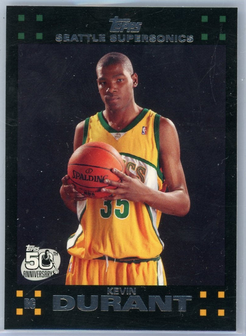 Kevin Durant 2007-08 Topps rookie card black border