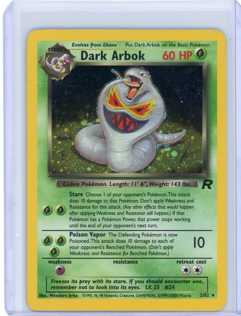 Dark Arbok 2000 Pokemon rare holo 2/82