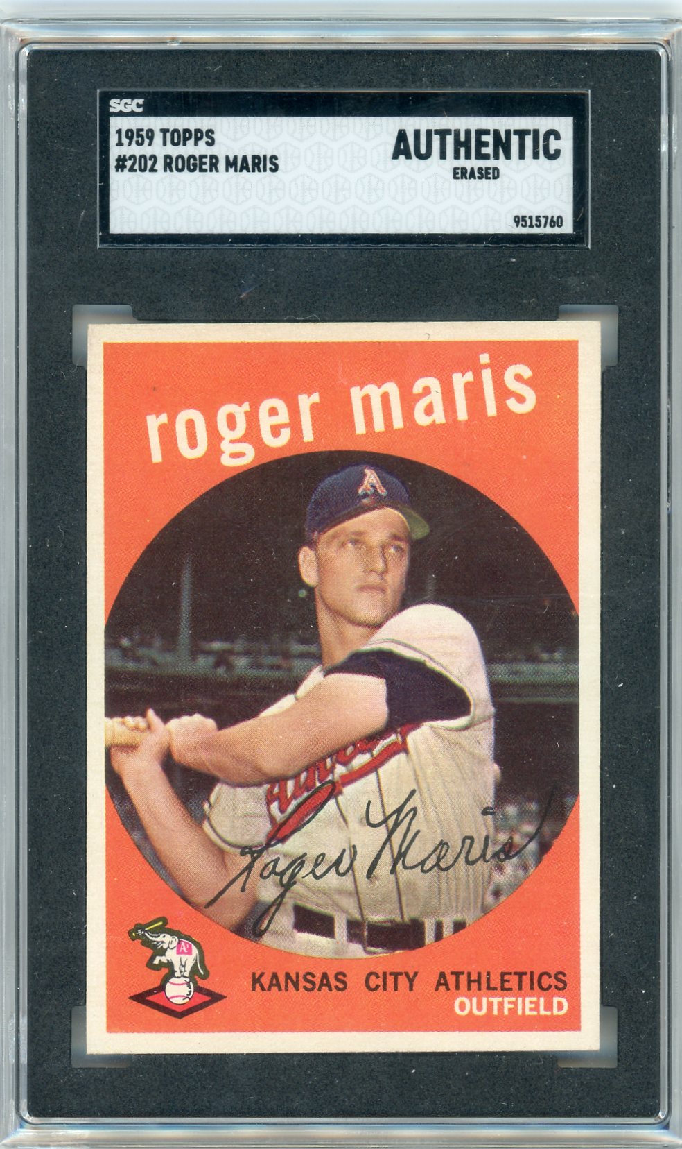 Roger Maris 1959 Topps SGC Authentic