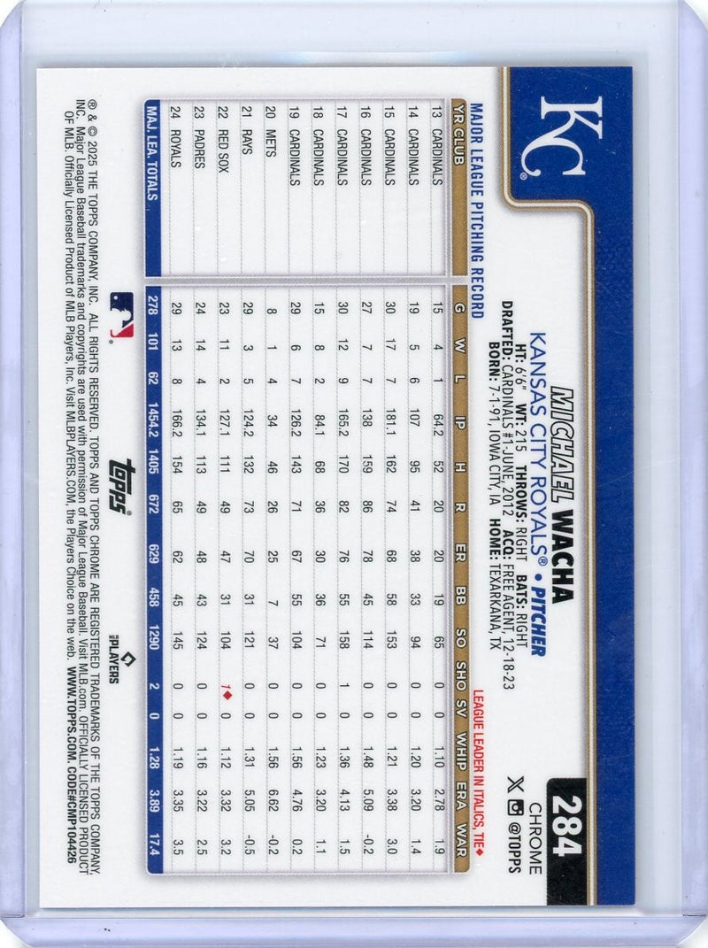 Michael Wacha 2025 Topps Chrome Orange Geometric ref. 