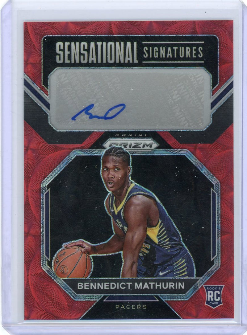 Bennedict Mathurin 2022-23 Panini Prizm Sensational Signatures Red Scope