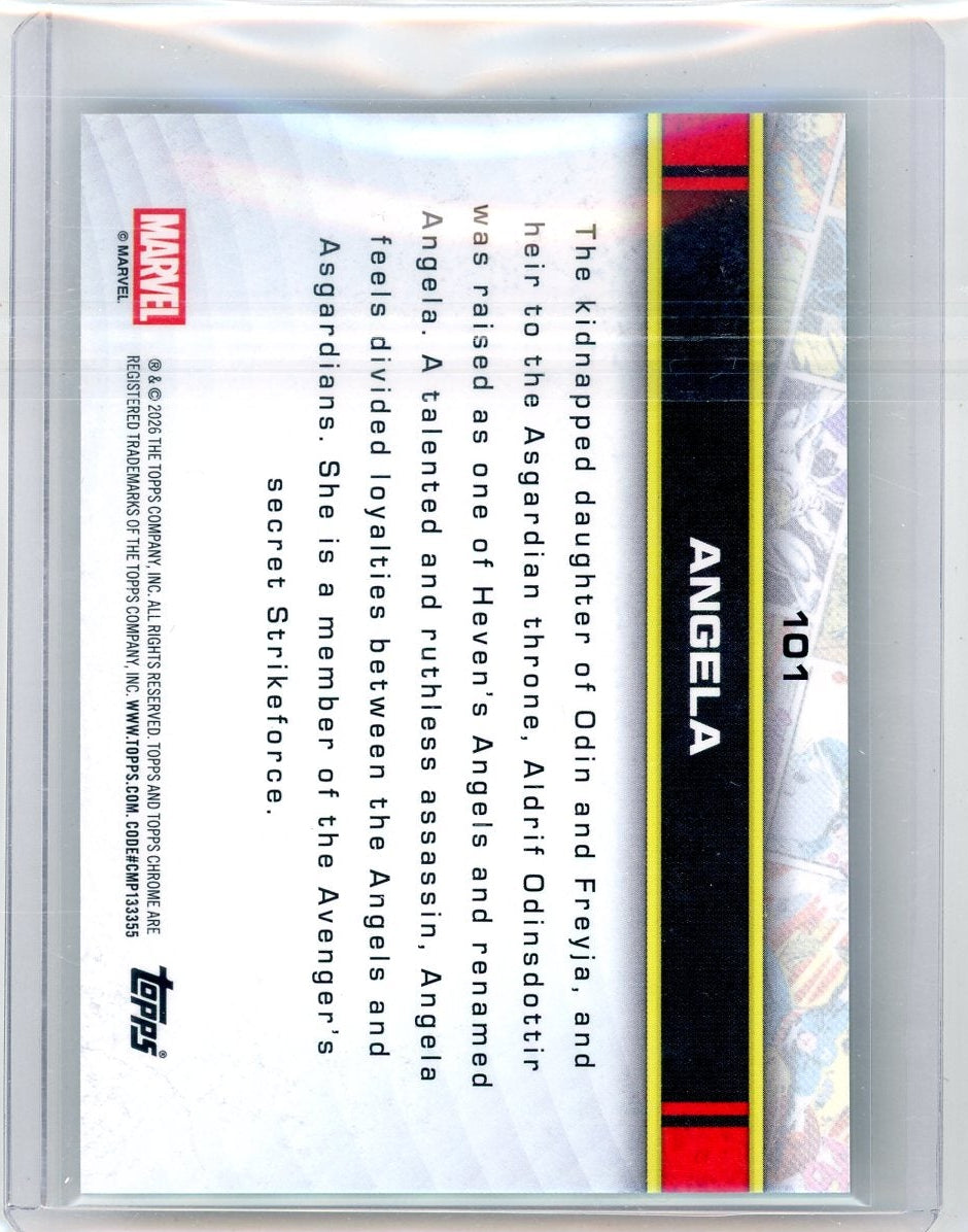 Angela 2026 Topps Chrome Marvel Sapphire Green #'d 39/99