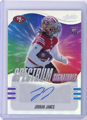 Jordan James 2025 Panini Absolute Spectrum Signatures autograph rookie #'d 165/199