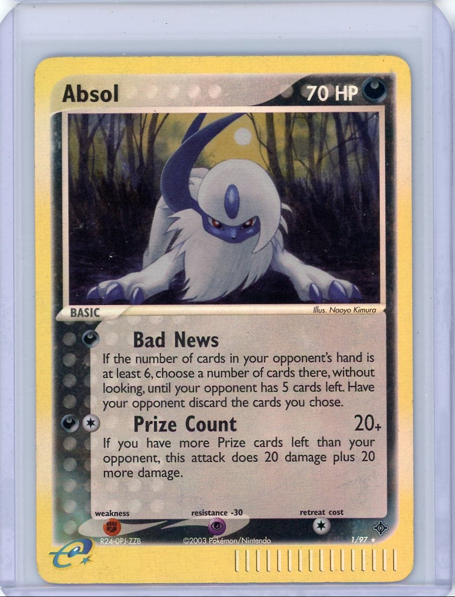Absol 2003 Pokemon Dragon reverse holo #1/97 MP – Piece Of The Game