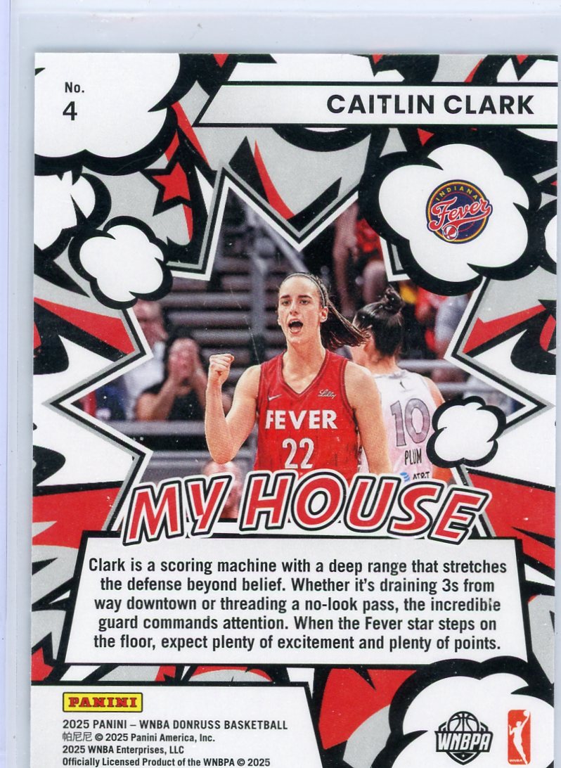 Caitlin Clark 2025 Panini Donruss My House