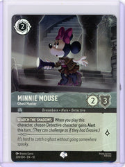 Minnie Mouse Disney Lorcana Whispers In The Well Ghost Hunter Epic holo #220/204