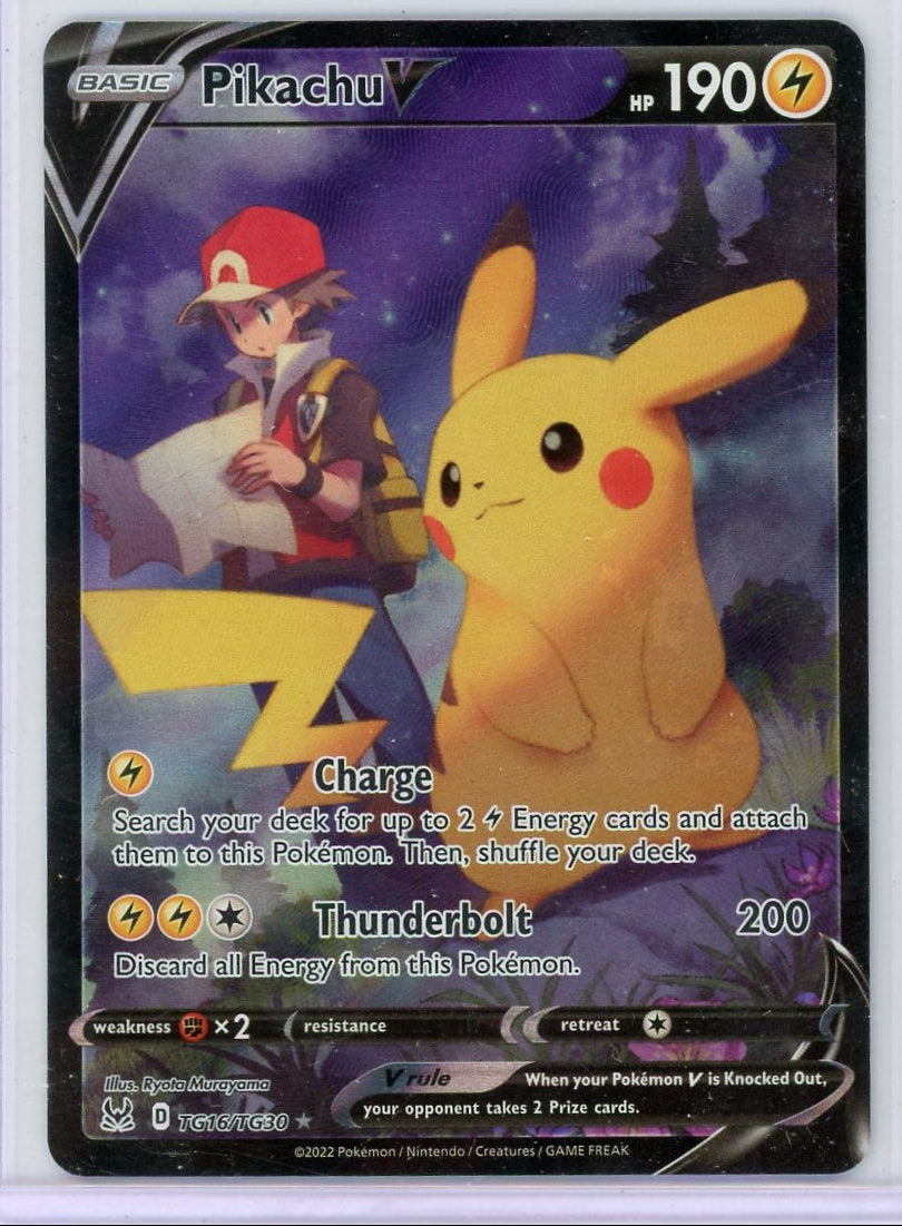 Pikachu V Pokémon Lost Origin Trainer Gallery Full Art #TG16/TG30